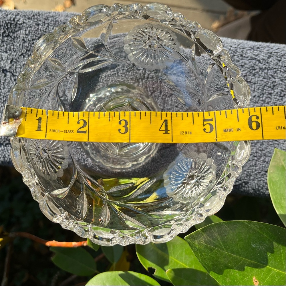 McKee Innovation compote / candy dish, etched crystal, EAPG - Picture 9 of 10